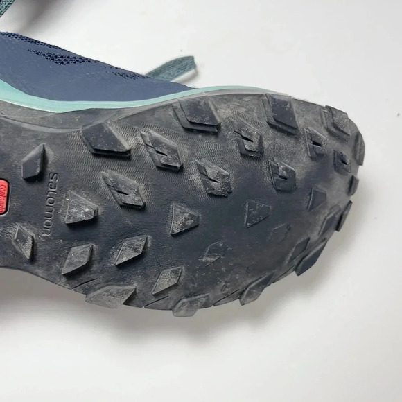 Salomon Womens 9.5 Outline Mid GTX W Navy Blazer Hydro Guacamole Outdoor Shoes - Picture 15 of 16